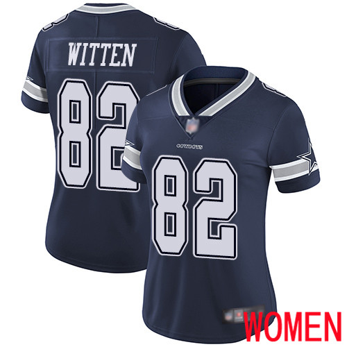 Women Dallas Cowboys Limited Navy Blue Jason Witten Home 82 Vapor Untouchable NFL Jersey